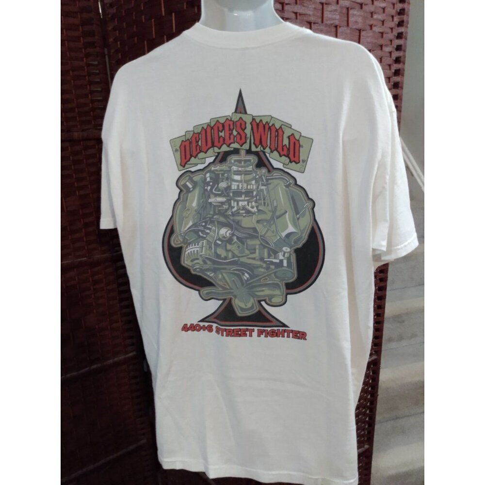 Vintage Y2K Mopar T Shirt Shirt Deuces Wild Street Fighter 440+6 XL Car Racing